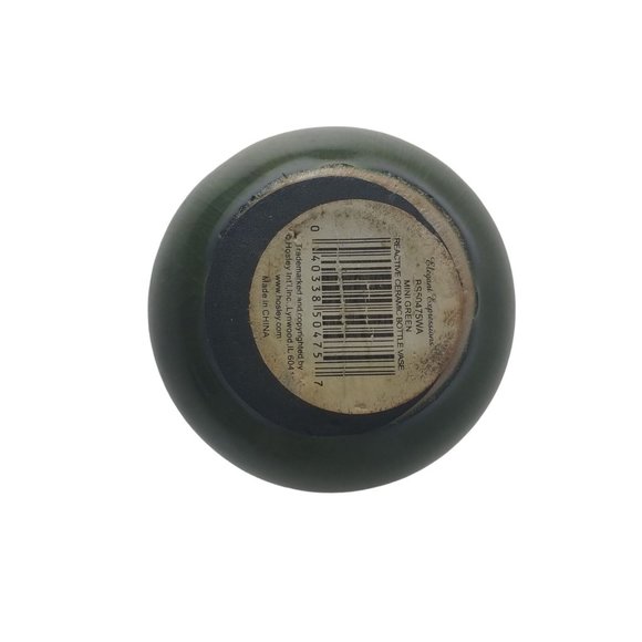 Expressions Hosley Mini Green Ceramic Colorful Glittery Pottery Bud Vase 4.5" - Picture 7 of 7